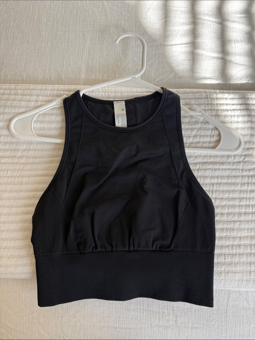 lululemon athletica Black High-Neck Cropped Tank